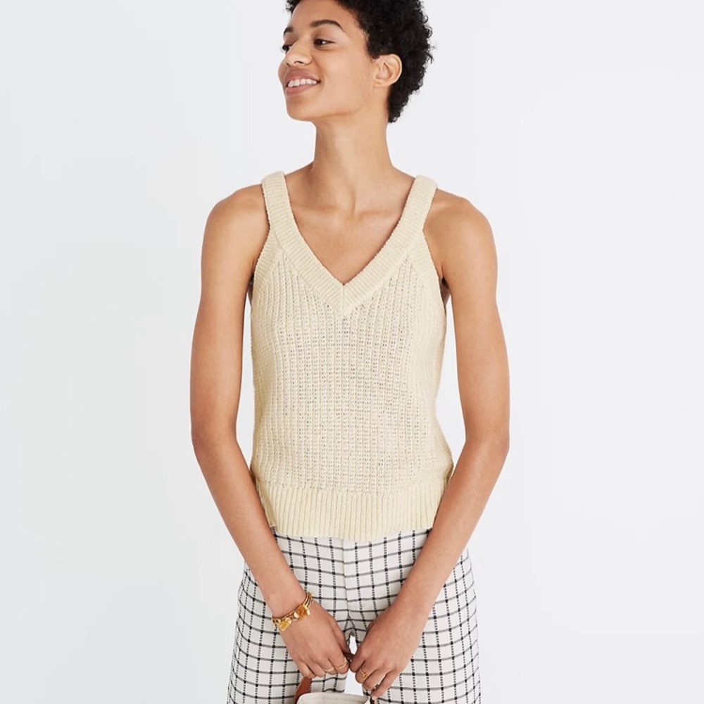Madewell bone knit Sweater Tank